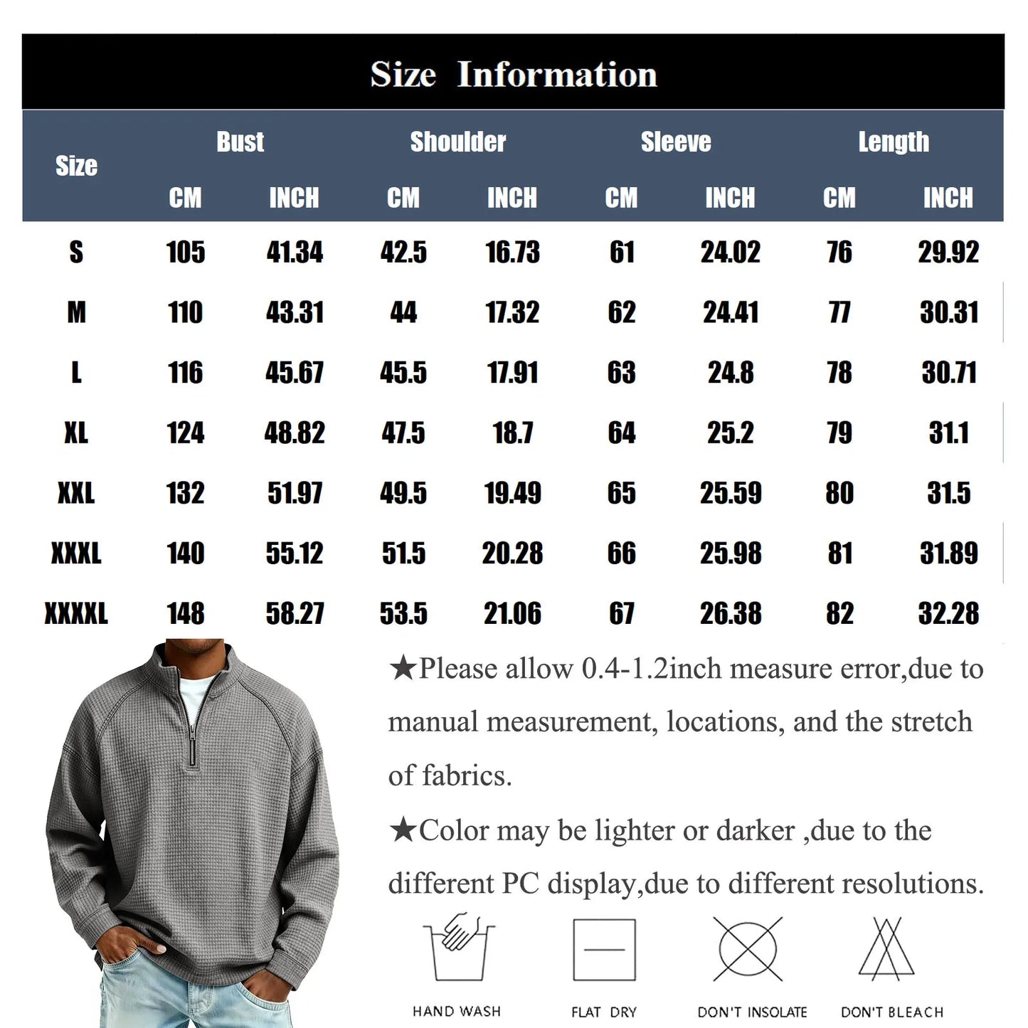 LuKa™ | Wafelgebreid Mannen Sweatshirt
