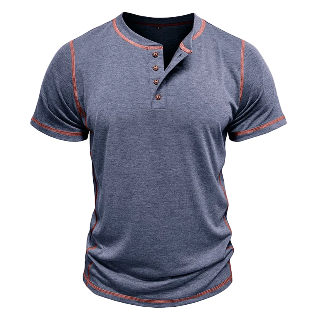 LuKa - Stijlvol T-shirt met Henley-hals