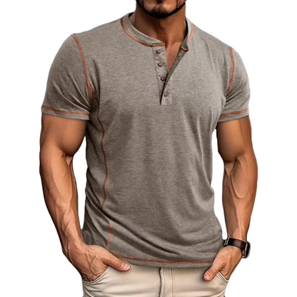 LuKa - Stijlvol T-shirt met Henley-hals