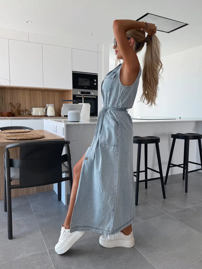 LuKa -  Maxi Denim Jurk