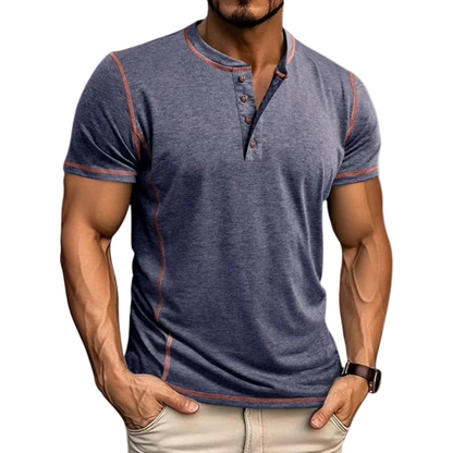 LuKa - Stijlvol T-shirt met Henley-hals