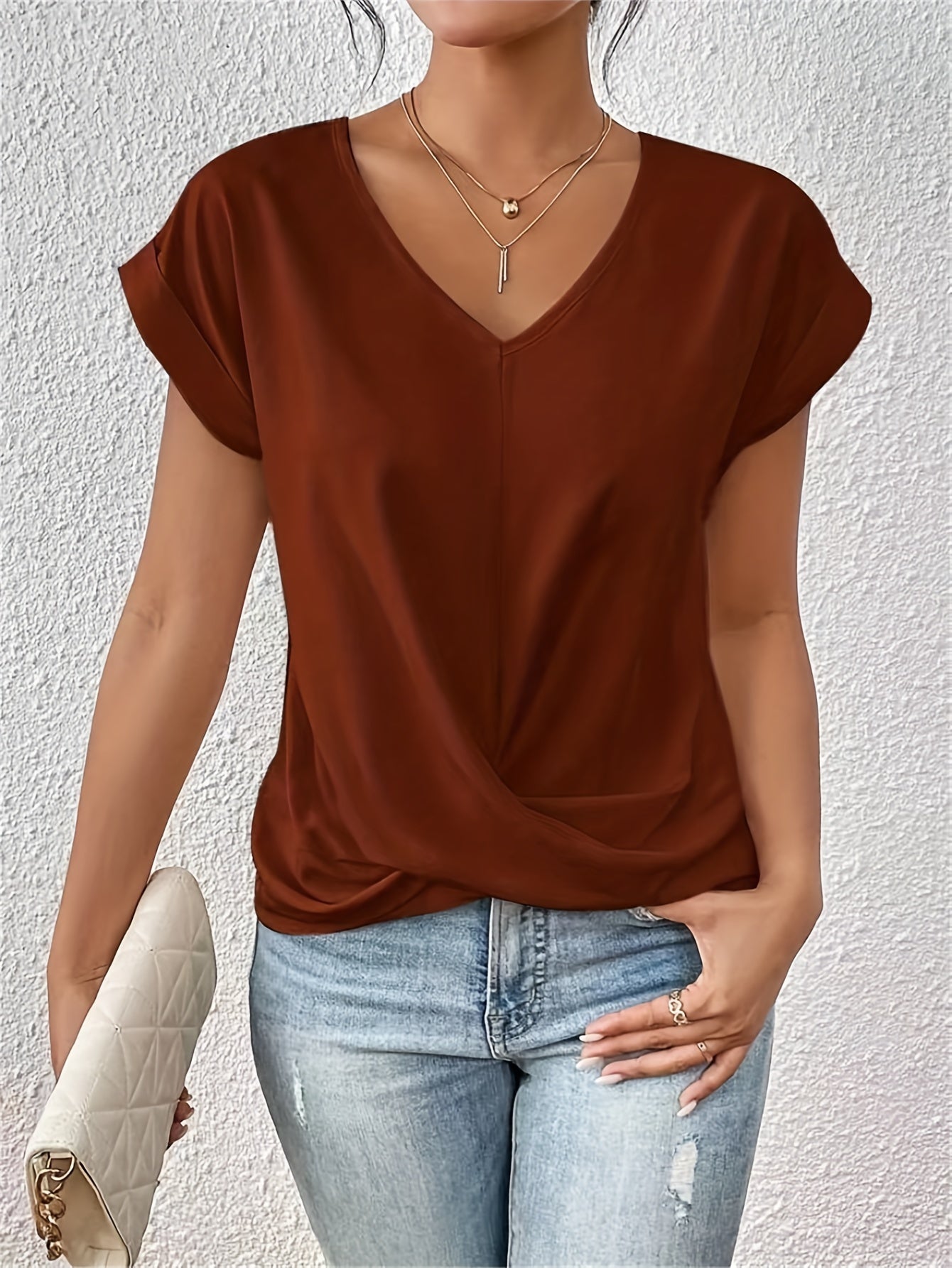 LuKa - Casual V-hals T-shirt