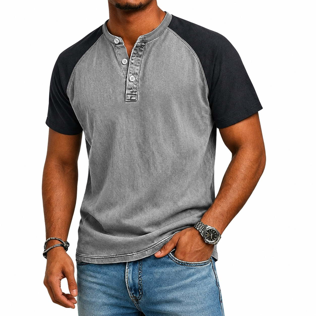 LuKa - Vintage Tweekleurig T-shirt