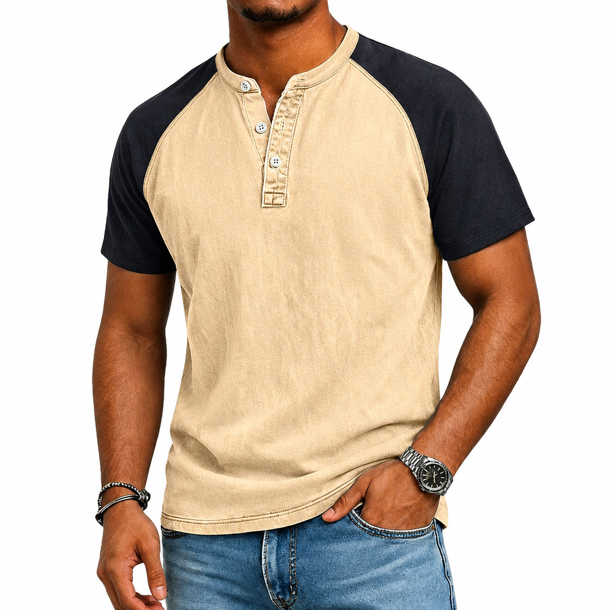 LuKa - Vintage Tweekleurig T-shirt