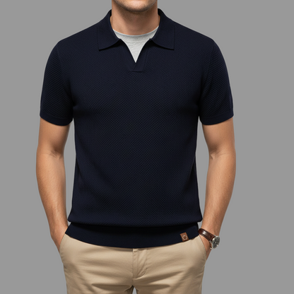 LuKa - Gestructureerd poloshirt