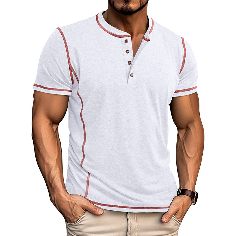 LuKa - Stijlvol T-shirt met Henley-hals