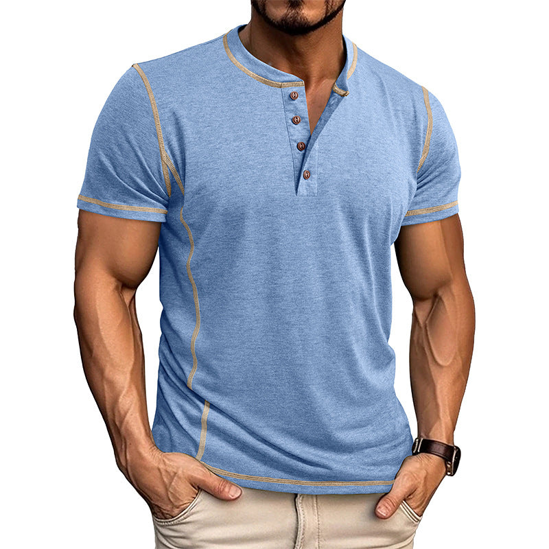 LuKa - Stijlvol T-shirt met Henley-hals