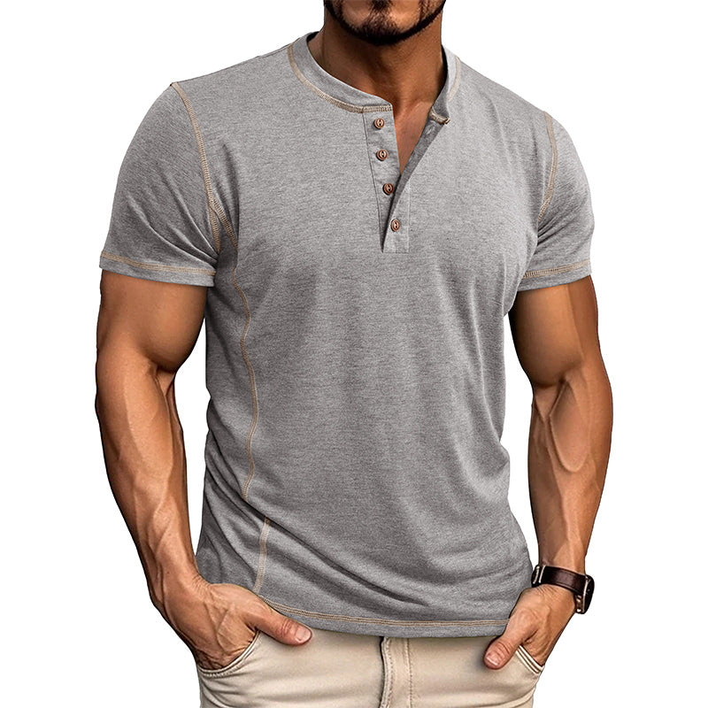 LuKa - Stijlvol T-shirt met Henley-hals