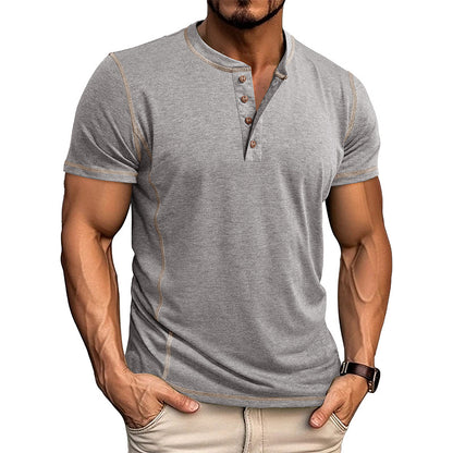 LuKa - Stijlvol T-shirt met Henley-hals