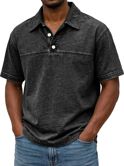 LuKa - Vintage Gewassen Zomer Shirt Met Knopen