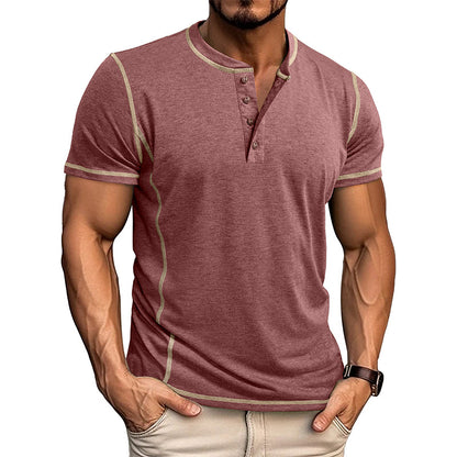 LuKa - Stijlvol T-shirt met Henley-hals