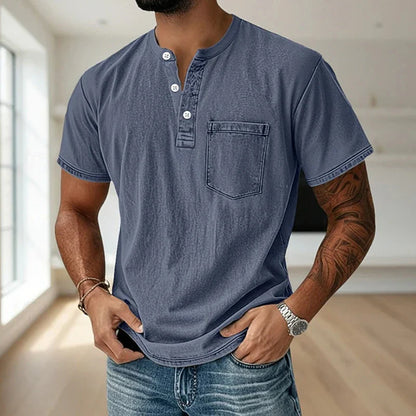 LuKa - Vintage Mannen Shirt Met Borstzakje