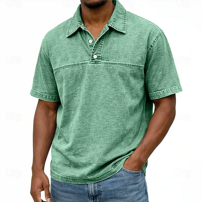 LuKa™ | Vintage Gewassen Zomer Shirt Met Knopen