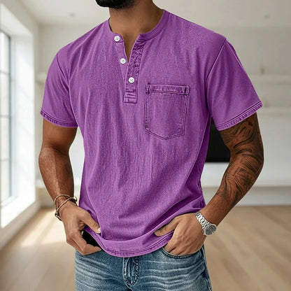 LuKa - Vintage Mannen Shirt Met Borstzakje
