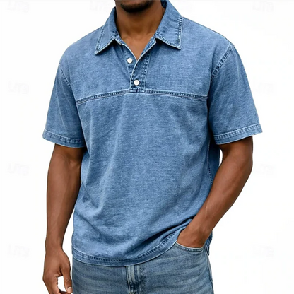 LuKa™ | Vintage Gewassen Zomer Shirt Met Knopen