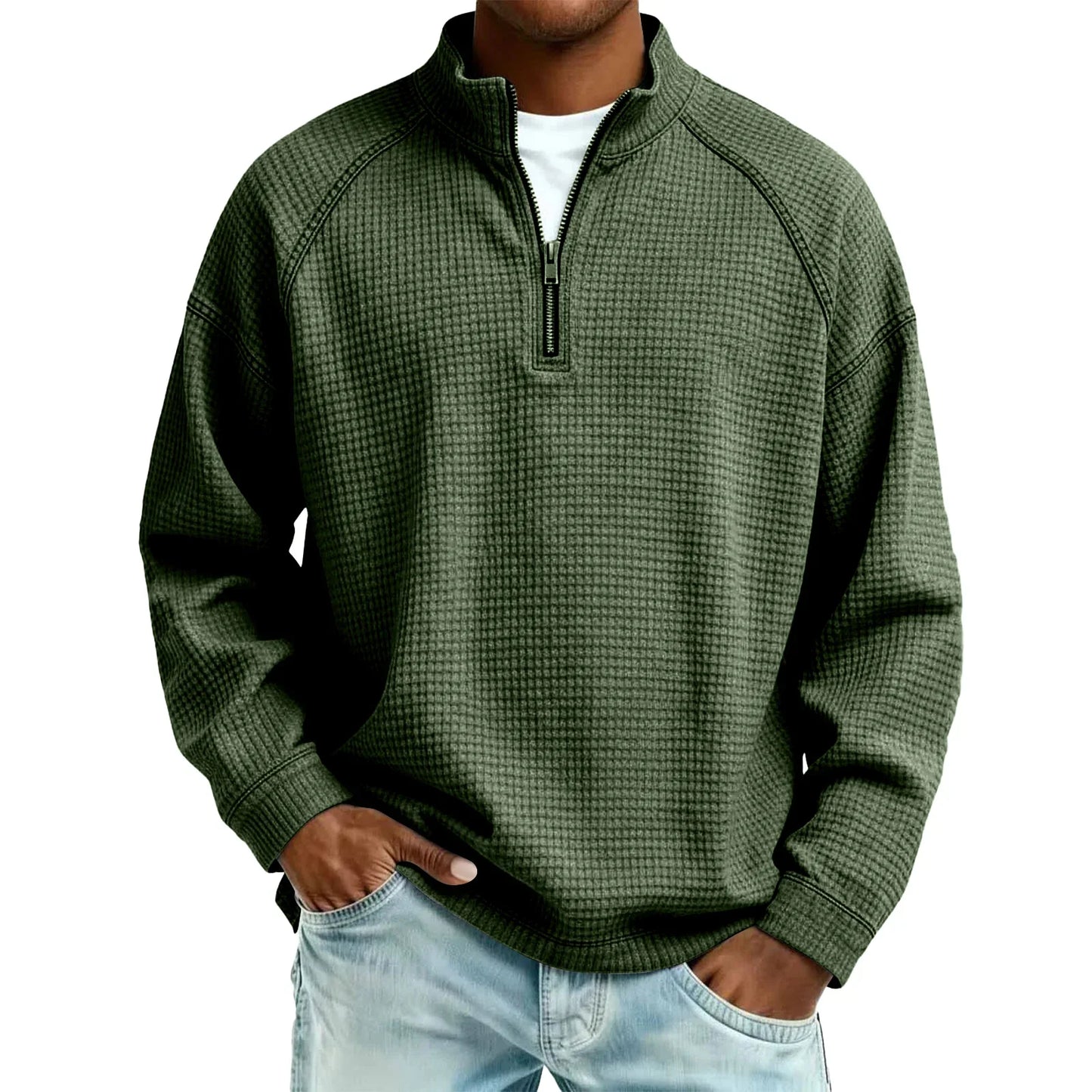 LuKa™ | Wafelgebreid Mannen Sweatshirt