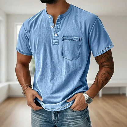 LuKa - Vintage Mannen Shirt Met Borstzakje