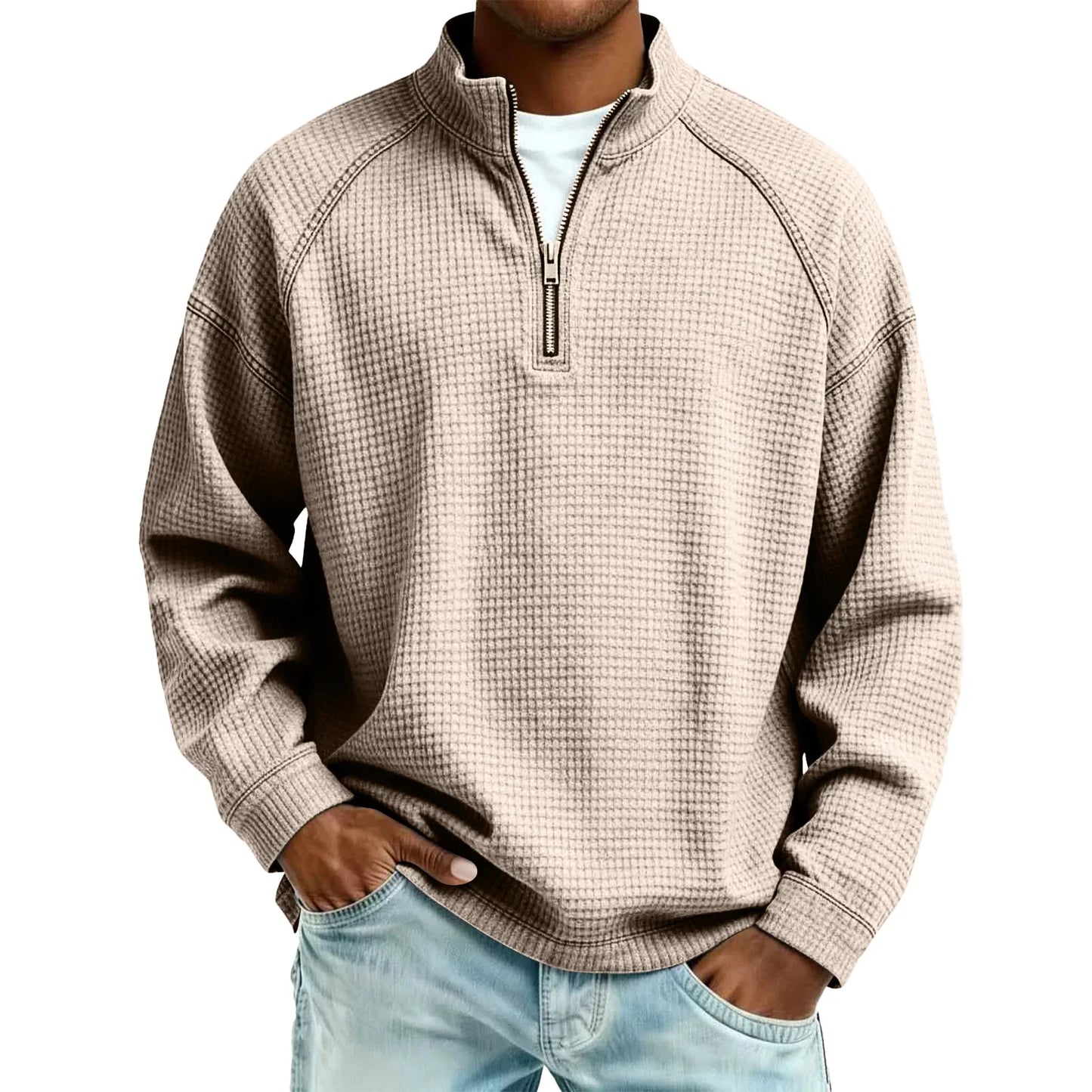 LuKa™ | Wafelgebreid Mannen Sweatshirt