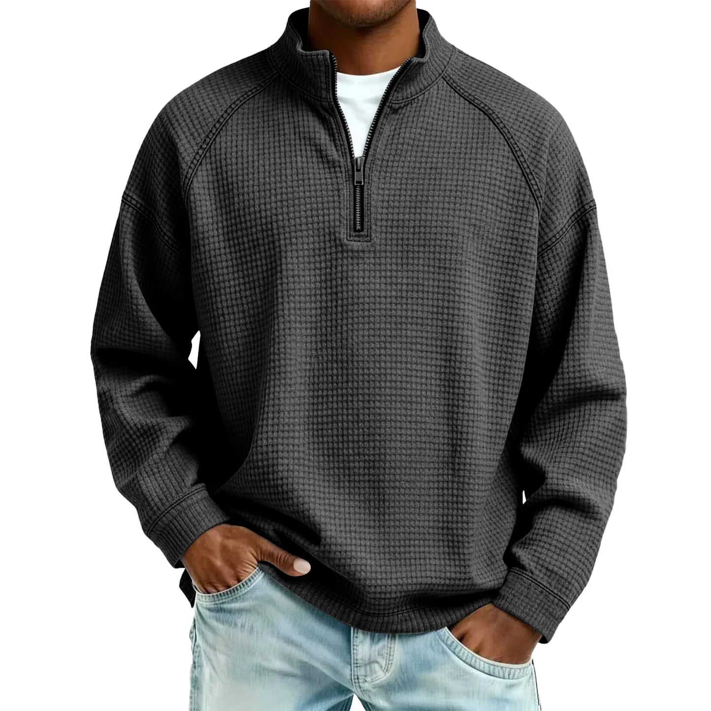LuKa™ | Wafelgebreid Mannen Sweatshirt
