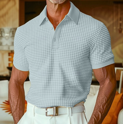 LuKa - Slim Fit Poloshirt met Subtiel Ruitpatroon