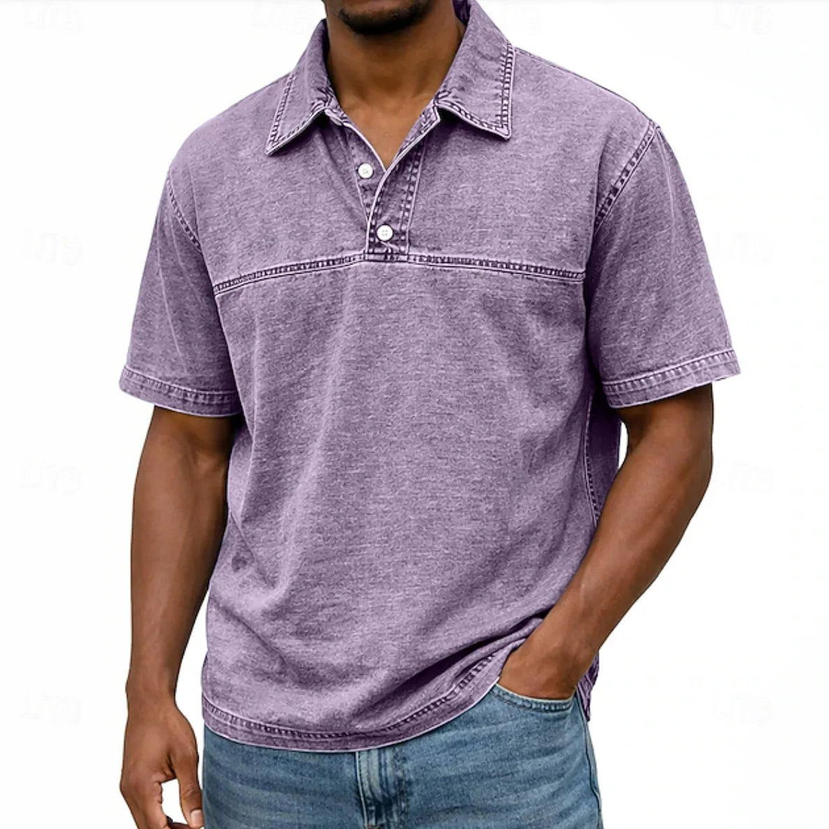 LuKa™ | Vintage Gewassen Zomer Shirt Met Knopen