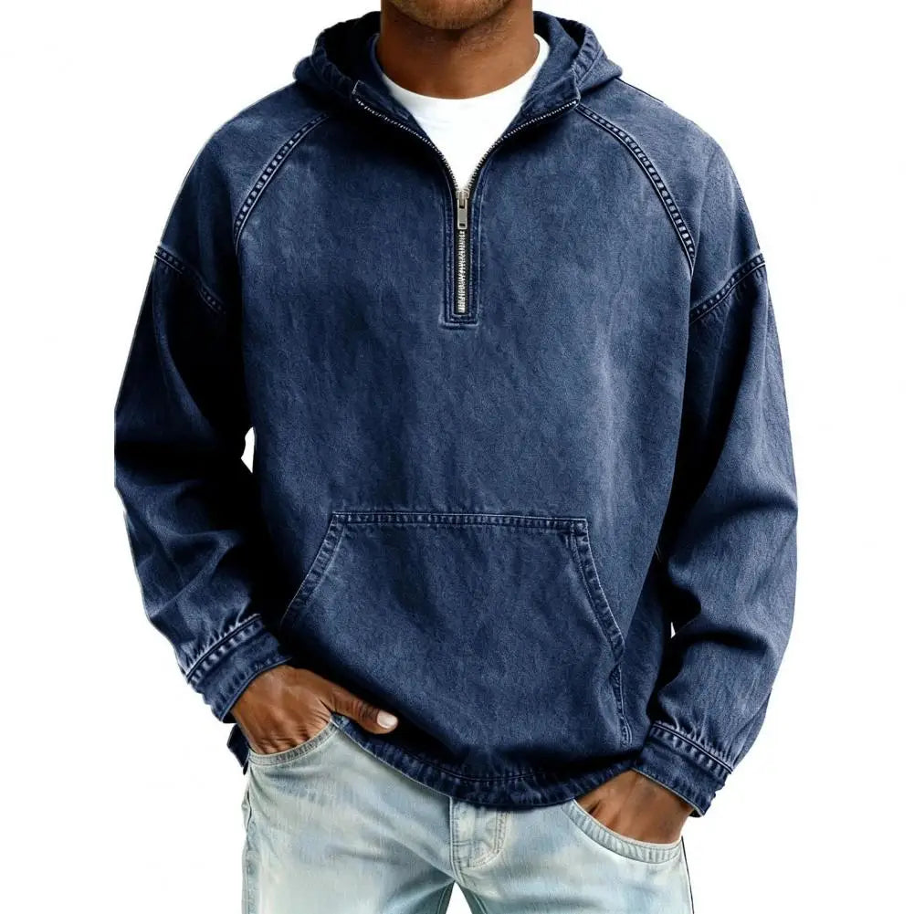 LuKa™ | Tijdloos Denim Shirt Met Lange Mouwen & Capuchon
