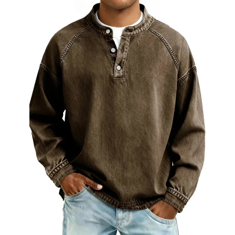 LuKa - Vintage Heren Shirt Met Knopen