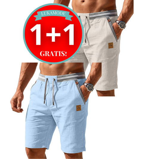 LuKa - Lichtgewicht zomershorts met vetersluiting