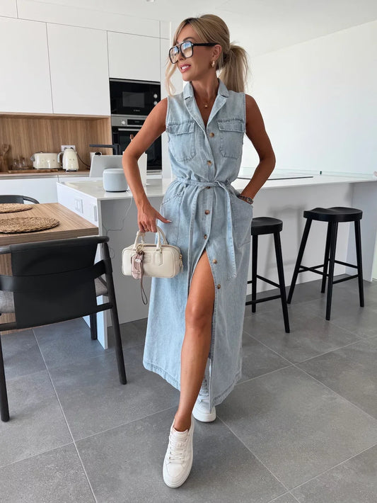 LuKa -  Maxi Denim Jurk